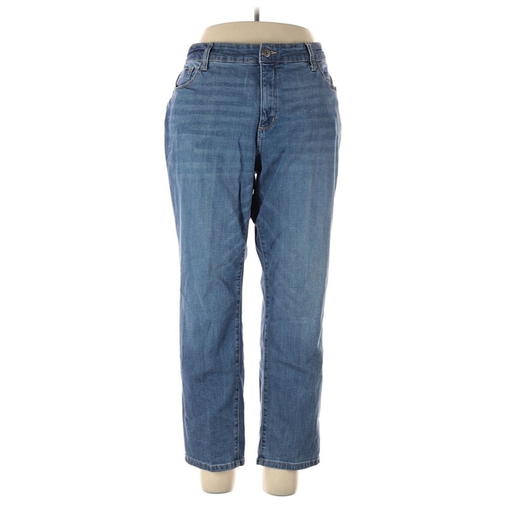 St. John’s Bay Girlfriend Straight Leg Loose Fit Jeans Plus Size 18W